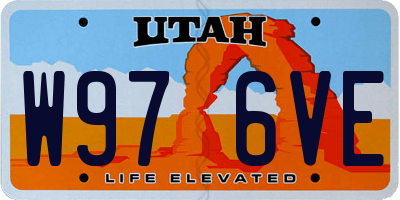 UT license plate W976VE