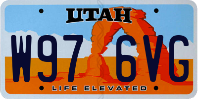 UT license plate W976VG