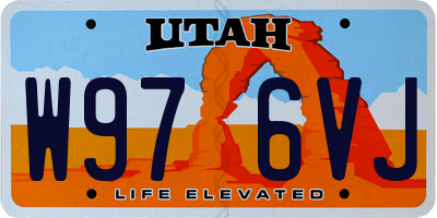 UT license plate W976VJ