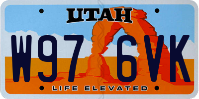 UT license plate W976VK