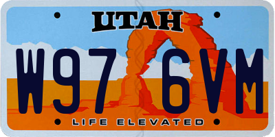 UT license plate W976VM