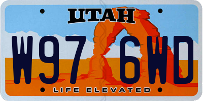 UT license plate W976WD