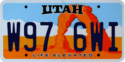 UT license plate W976WI