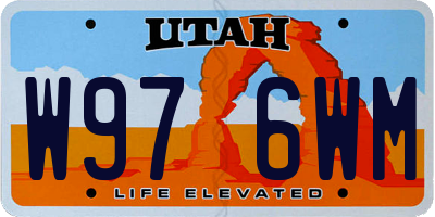 UT license plate W976WM