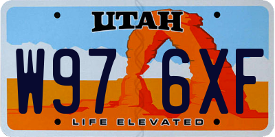 UT license plate W976XF