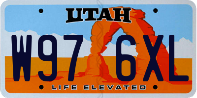 UT license plate W976XL