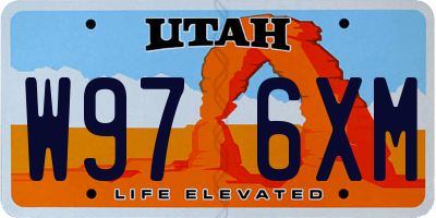 UT license plate W976XM