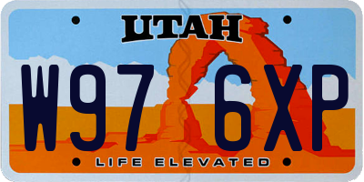 UT license plate W976XP