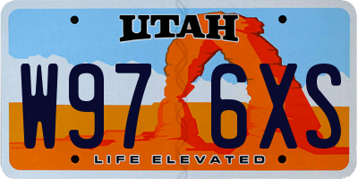 UT license plate W976XS