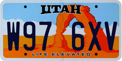 UT license plate W976XV
