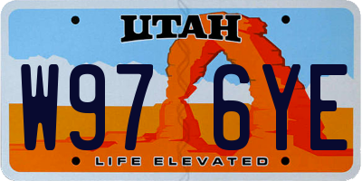 UT license plate W976YE