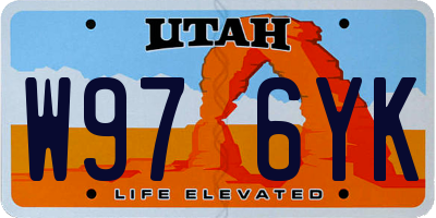 UT license plate W976YK