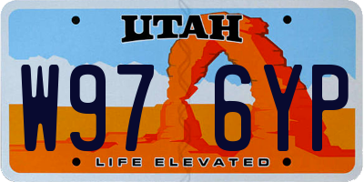 UT license plate W976YP