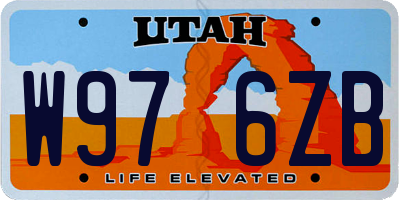 UT license plate W976ZB