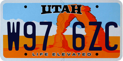 UT license plate W976ZC