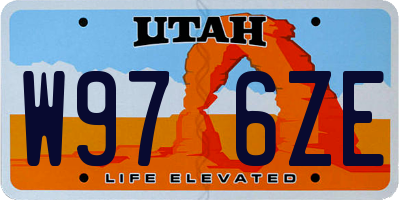 UT license plate W976ZE