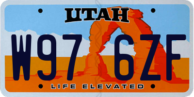 UT license plate W976ZF