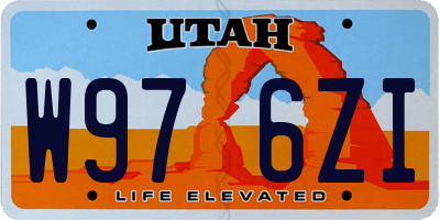 UT license plate W976ZI