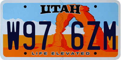 UT license plate W976ZM