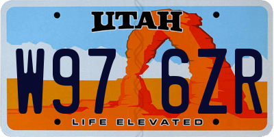 UT license plate W976ZR