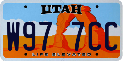 UT license plate W977CC