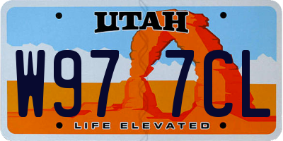 UT license plate W977CL