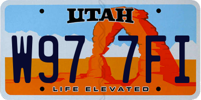 UT license plate W977FI