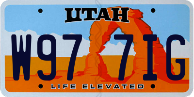 UT license plate W977IG