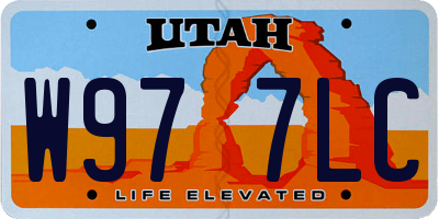 UT license plate W977LC
