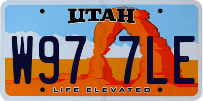 UT license plate W977LE