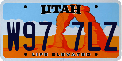 UT license plate W977LZ