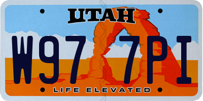 UT license plate W977PI