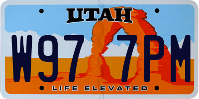 UT license plate W977PM