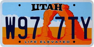 UT license plate W977TY