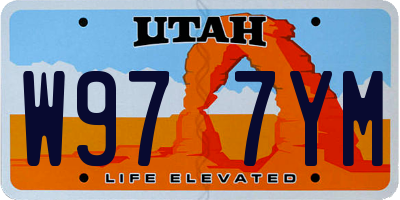 UT license plate W977YM