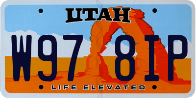 UT license plate W978IP