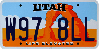 UT license plate W978LL