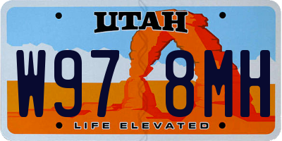 UT license plate W978MH