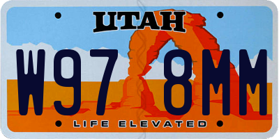 UT license plate W978MM