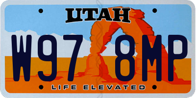 UT license plate W978MP
