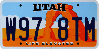 UT license plate W978TM