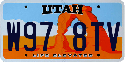 UT license plate W978TV