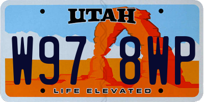 UT license plate W978WP