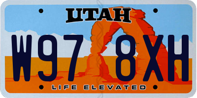 UT license plate W978XH