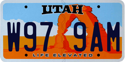 UT license plate W979AM