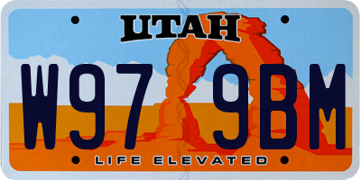 UT license plate W979BM
