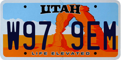 UT license plate W979EM