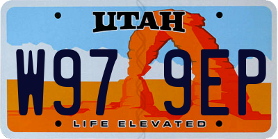 UT license plate W979EP