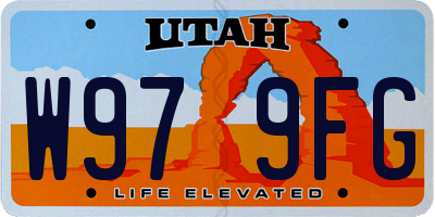 UT license plate W979FG
