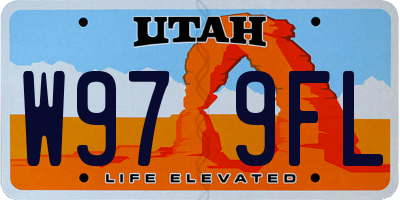 UT license plate W979FL